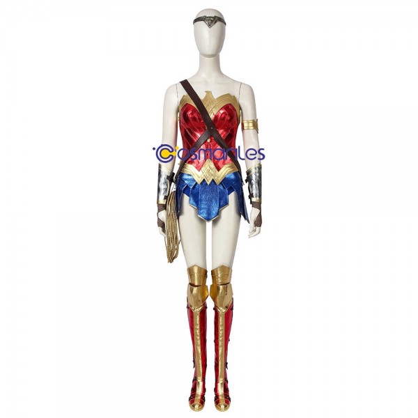 Wonder Woman Cosplay Costumes WW1984 Diana Prince Cosplay Red Leather Suit