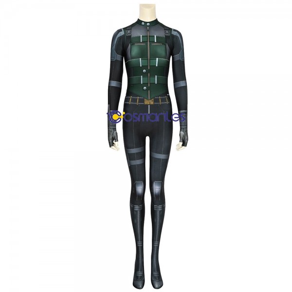 Black Widow Costume Green and Black 3D Printed Spandex Black Widow Cosplay Suit