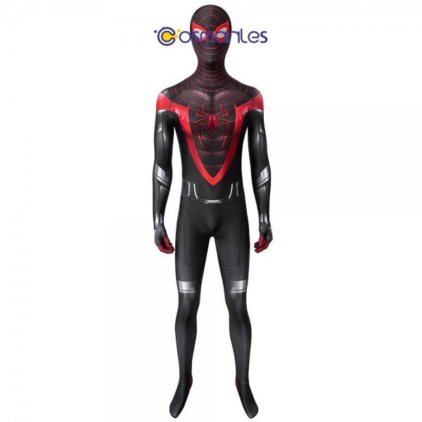 Spider-man Cosplay Suit Miles Morales PS5 Spandex Printed Cosplay Costume