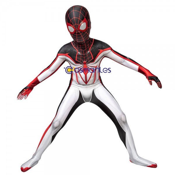 Kids Suit Miles Morales TRACK Spider-Man Cosplay Suit Spider-Man Spandex Printed Cosplay Costume
