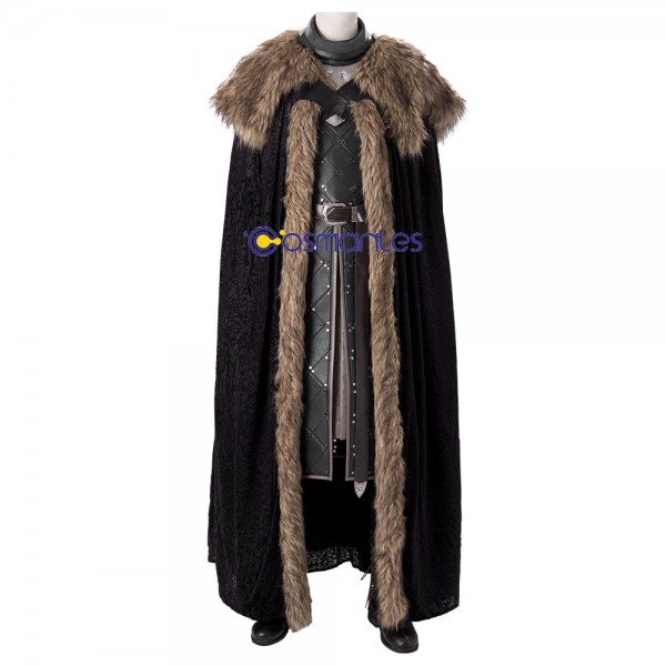 Jon Snow Costumes Game of Thrones S8 Cosplay King Of The North Suit Xzw190275