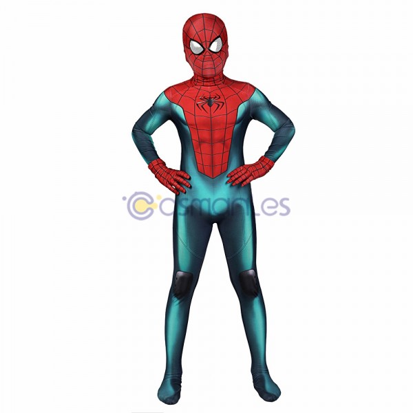 Kids Spider-man PS5 Cosplay Costume Miles Morales Great Responsibility Spandex Printed Suit
