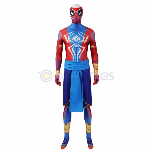 Spider-Man India Pavitr Prabhakar Cosplay Costumes Spandex Printed Jumpsuits