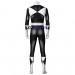 Black Power Rangers Suit Halloween Cosplay Costumes Spandex Printed Zentai Suit
