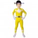 Kids Yellow Ranger Spandex Printed Cosplay Suit Power Rangers Cosplay Costume